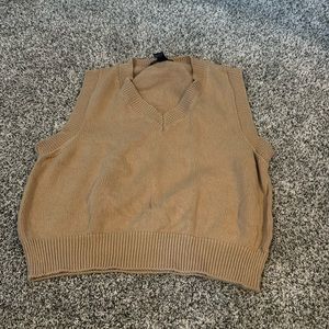 Beige, Sweater Vest, Forever 21, Medium